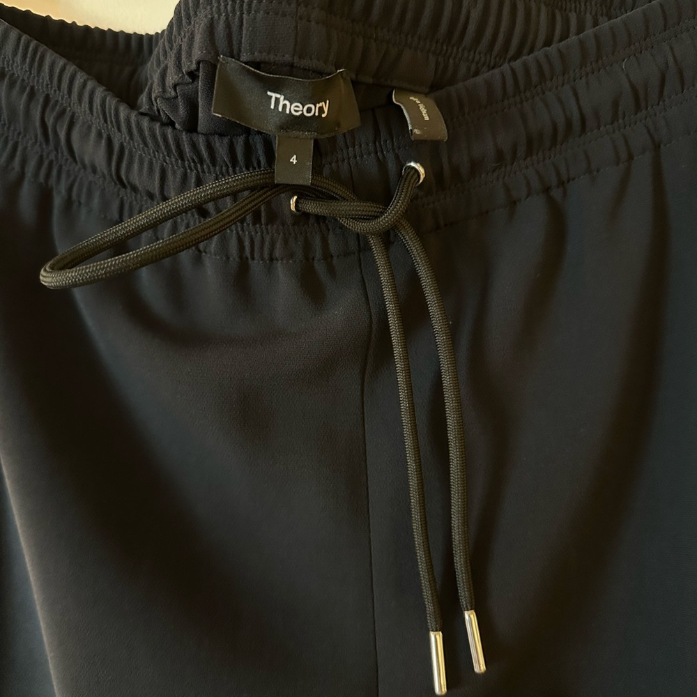 Navy Theory Drawstring Split Hem Joggers - image 3